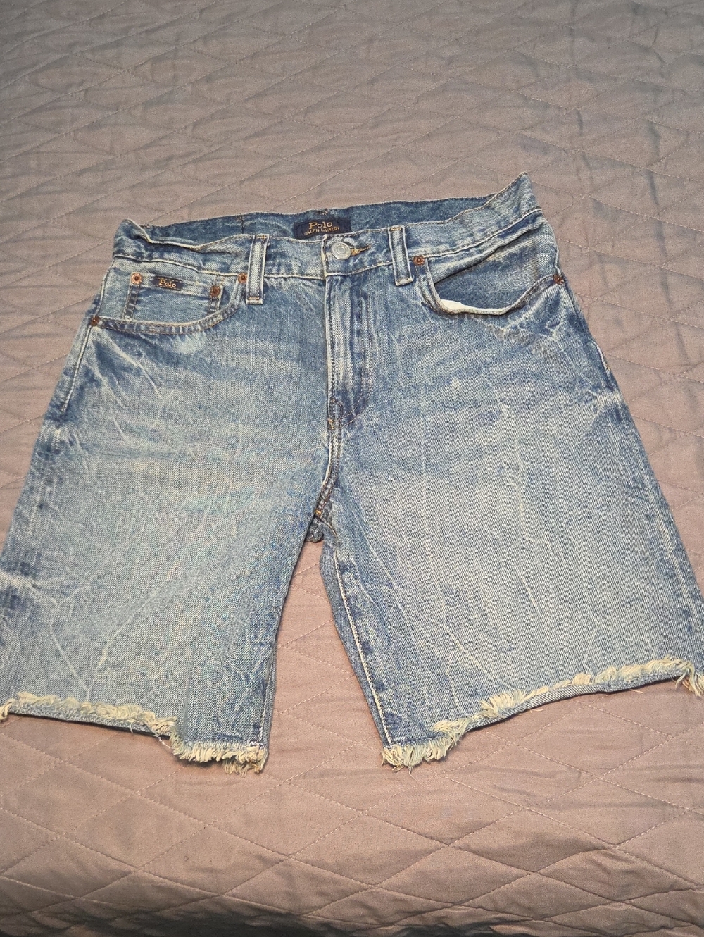 Ralph Lauren Light Blue Denim Cutoff Shorts